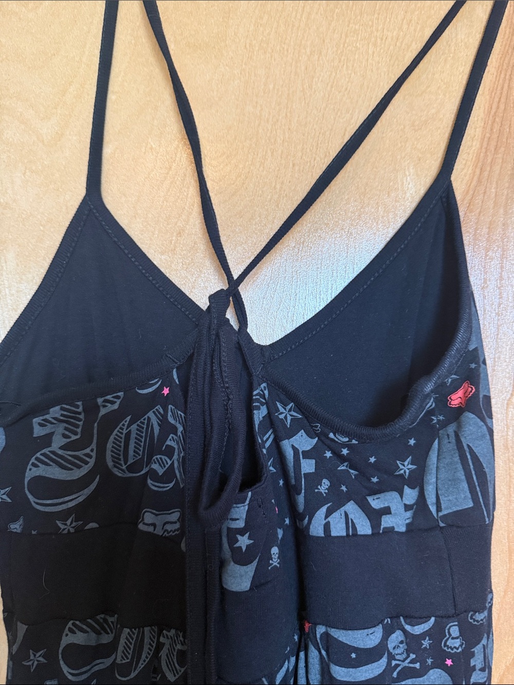 Fox Black Graphic Print summer Dress/coverup - Picture 4 of 6